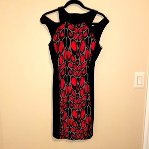 Joseph Ribkoff Animal Print Body Con Dress